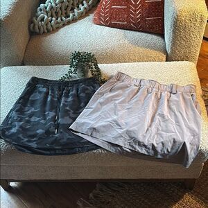 Set of Two Skirts - Camouflage and Light Gray